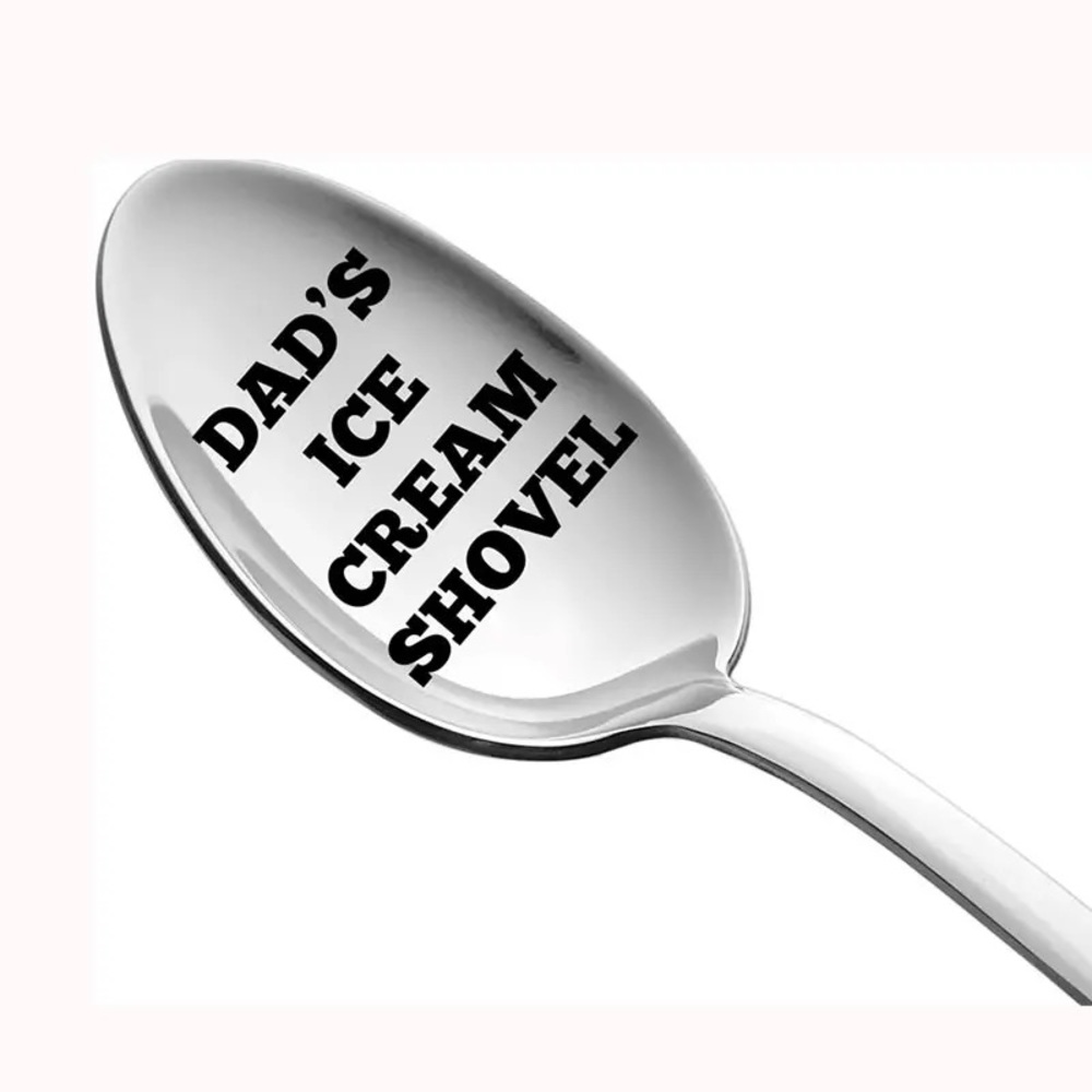 🤡Funny “Dad’s Ice Cream Shovel” Unique Gift Stainless Steel Long Spoon!